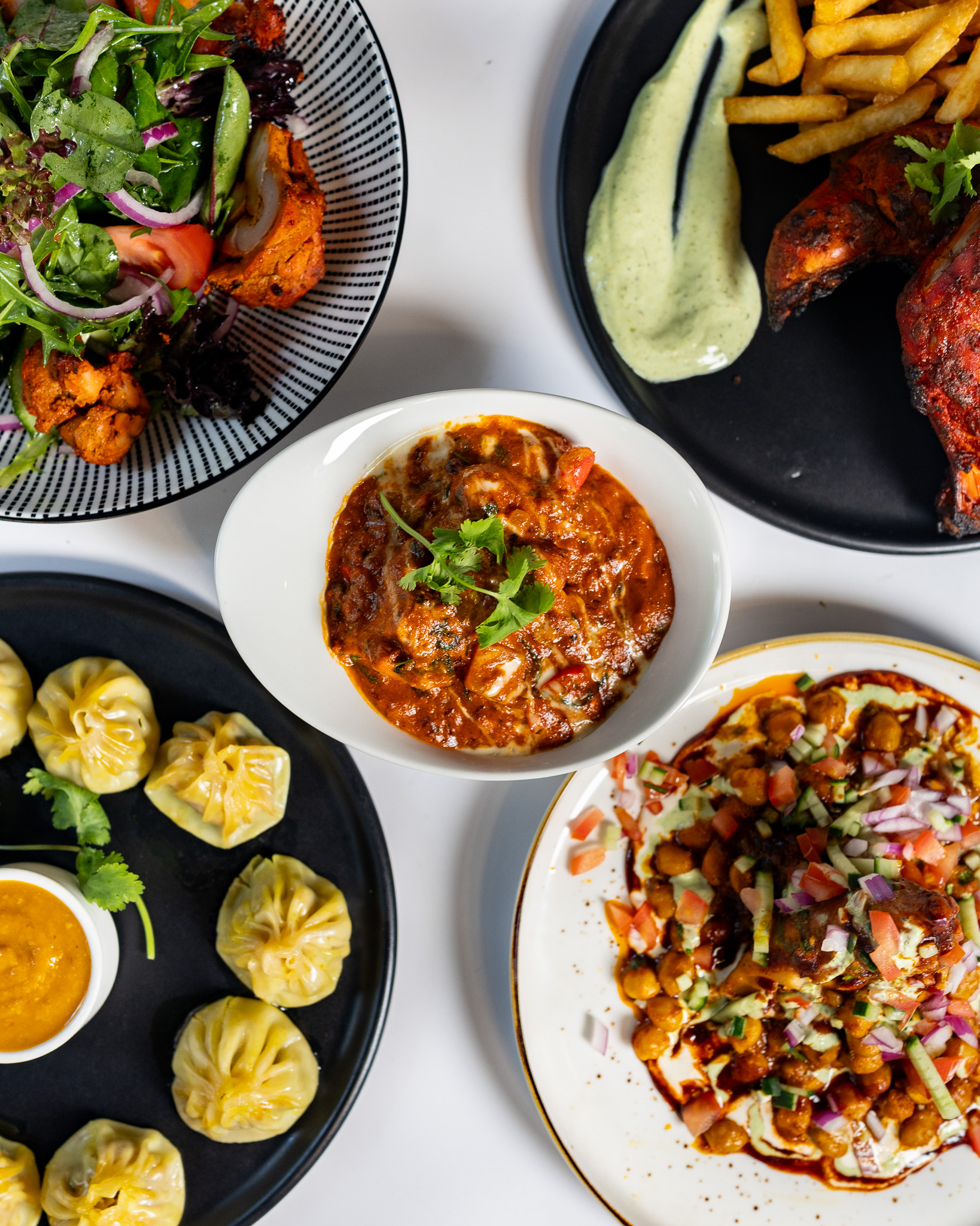 Momos and samosa chaat, Aagaman Melbourne CBD lunch