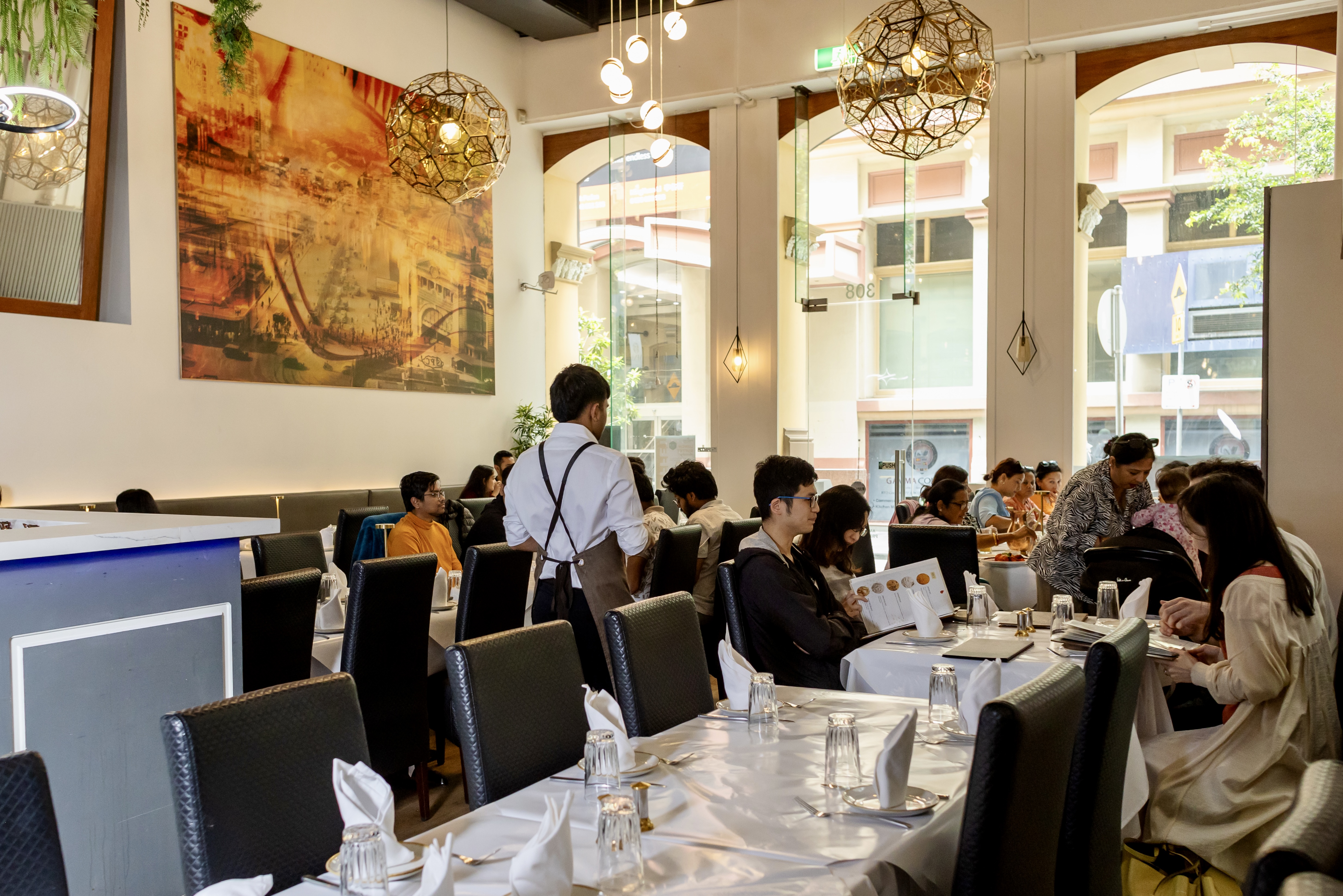 Aagaman restaurant entrance, Flinders Lane Melbourne CBD